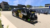 La Culioneta o Real Tuck Bus 1 Marcopolo Paradiso G7 1200 4x2 Mercedes Benz O500RS con Carroceria Real Team y temática de la plataforma de Streaming Kick